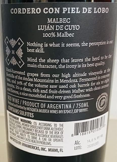Kit 6 Cordero con Piel de Lobo Malbec - Imagem 2