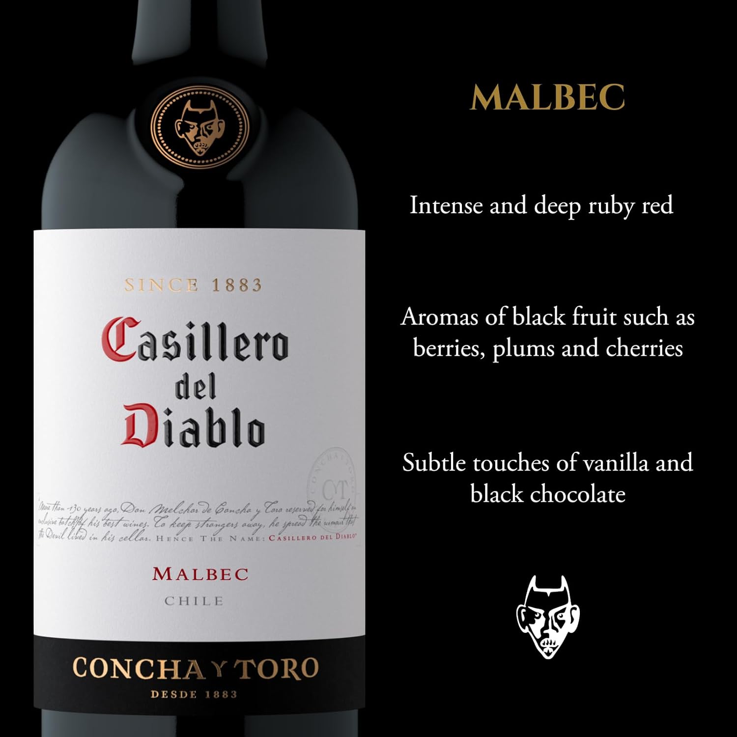 Concha y Toro Casillero Del Diablo Malbec 750ml - Imagem 2