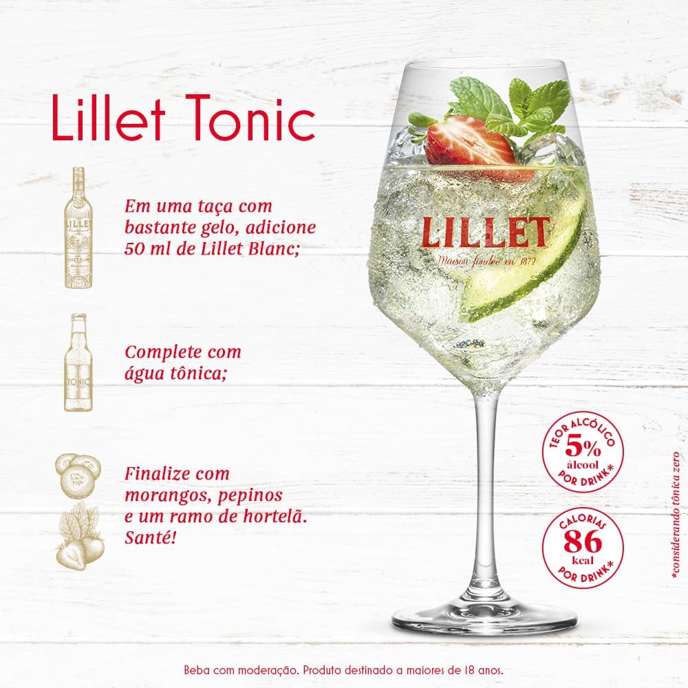 Aperitivo Lillet Blanc de Vinho Francês 750 ml - Spritz - Imagem 6